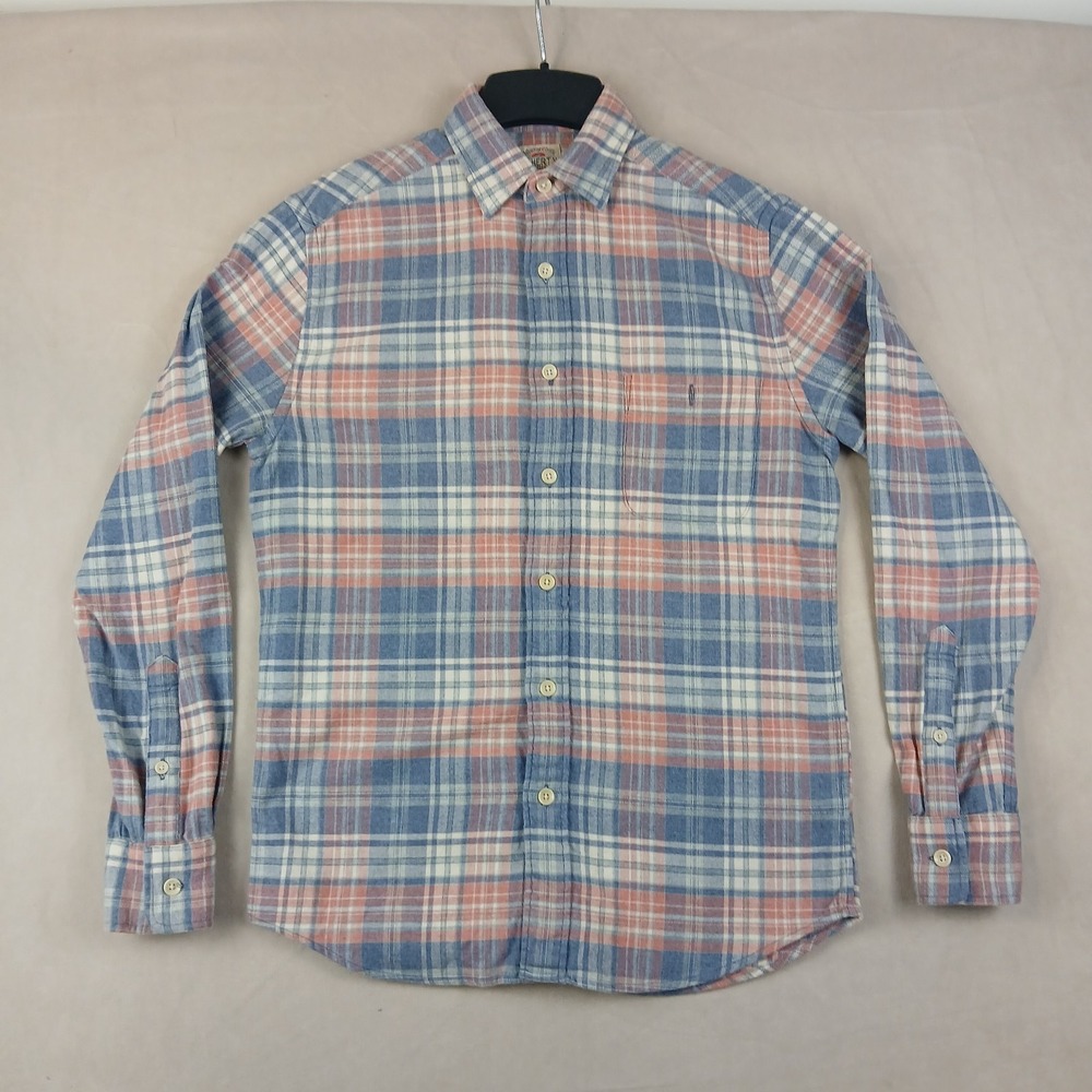 Faherty XS Mens Shirt Flannel 19x26 Xsmall Organic Cotton